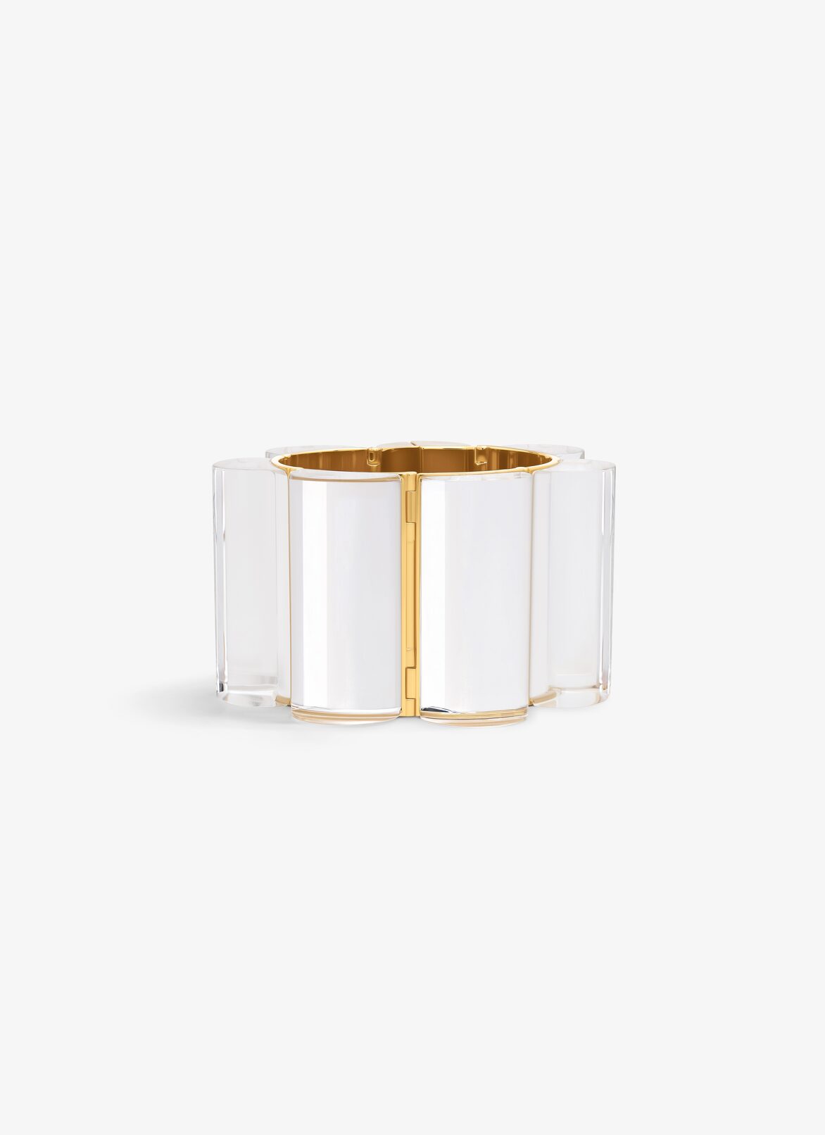 STACKING TUBE BRACELET ALAÏA TRANSPARENT/GOLD STACKING TUBE BRACELET
